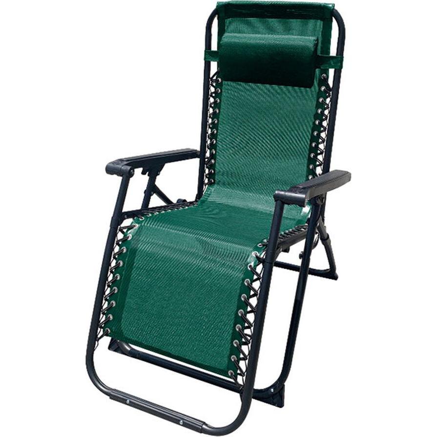 Marbueno, Liegestuhl, Klappbarer Stahl Liegestuhl Mit Kissen Garten und Pool 90X66X108 cm Gravitationsnull Grün 1 (108 c...