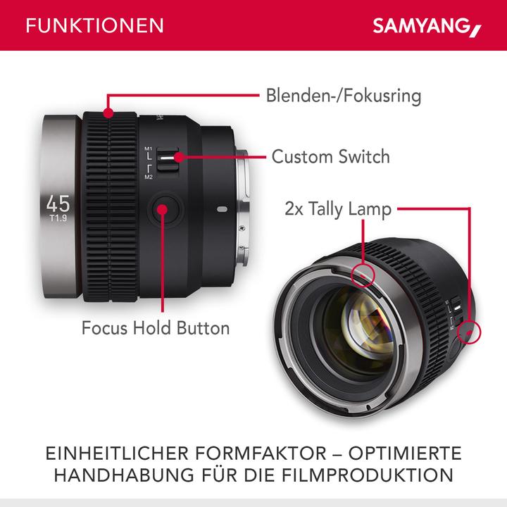 Image du produit Samyang V-AF 45mm T1,9 FE Sony E (Sony E, Plein format)