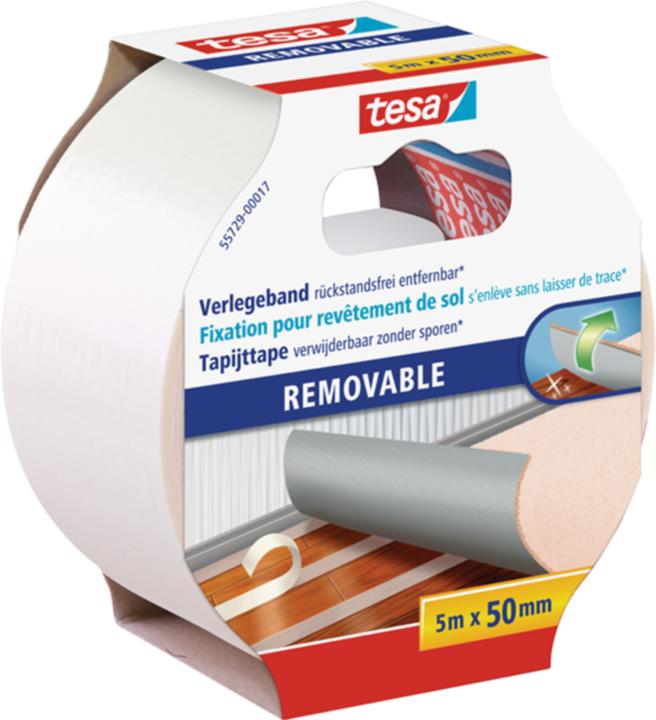 Actual product image tesa REMOVABLE installation tape, double-sided adhesive tape, removable without leaving any residue (50 mm)