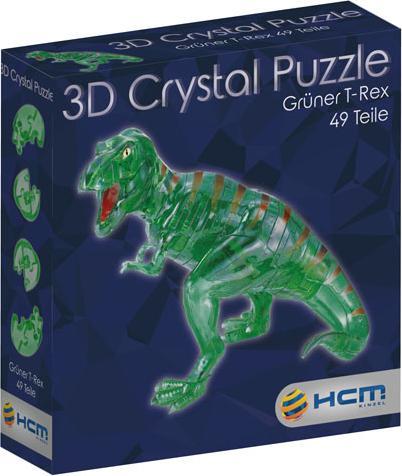 HCM Kinzel HCM59162 - Crystal Puzzle: 3D T-Rex - Grün, 49 Teile (DE, EN), ab 14 Jahren (49 Teile)