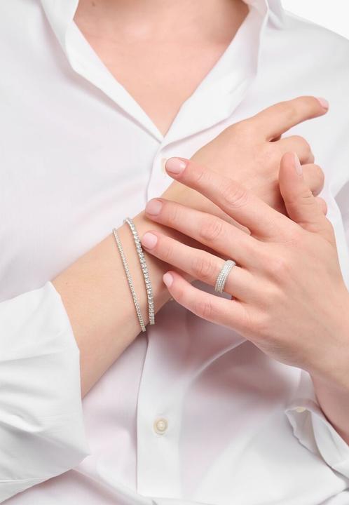 Image du produit Thomas Sabo Tennisarmband mit weissen Steinen Silber (19 cm, Argent)