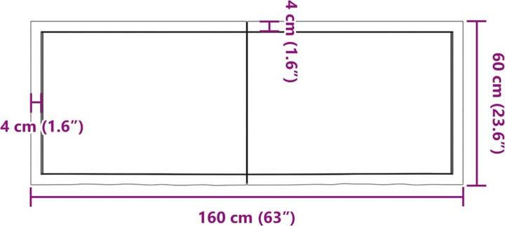 Produktbild vidaXL Wandregal (160 x 60 x 6 cm)
