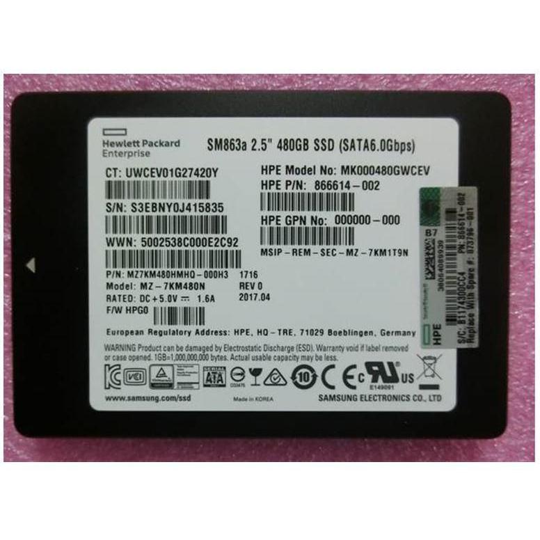 HPE SSD 480GB 6G SFF SATA MU PLP (480 GB), SSD