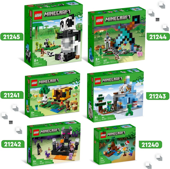 Image du produit LEGO La maison des pandas (21245, LEGO Minecraft)