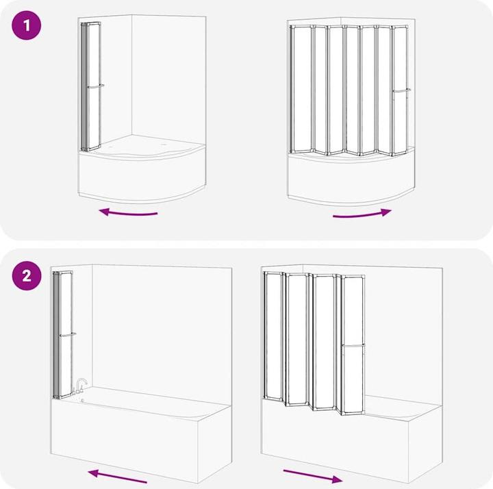 Produktbild vidaXL Duschkabinen (140 cm, 140 cm, 168 cm)