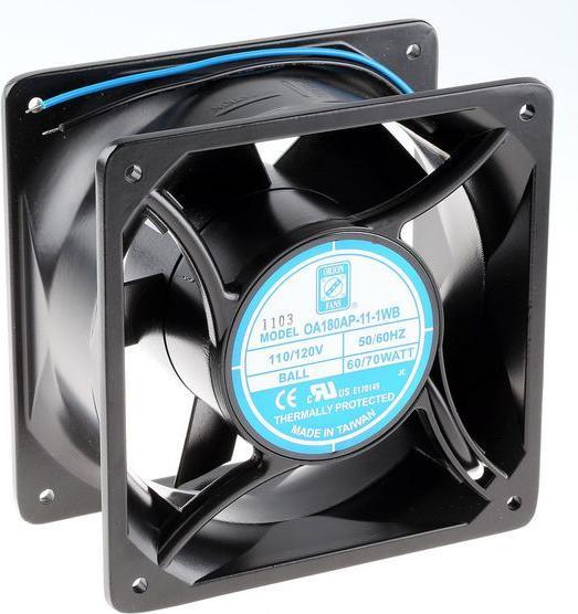 Produktbild RS PRO Lüfter 176x176x89mm 115VAC 70W 713,7m³/h (176 mm)