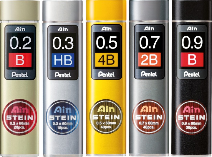 Actual product image Pentel Ain Stone (Refill, Black, 0.70 mm)