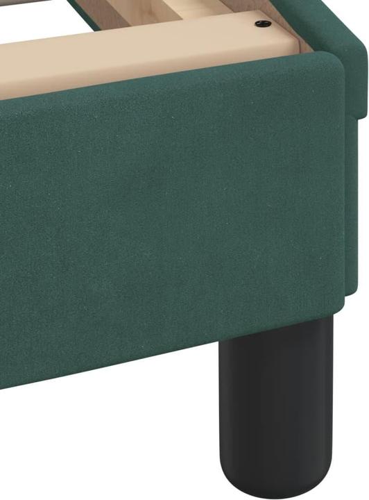 Produktbild VidaXL Bett Polsterbett Bettgestell Doppelbett mit Matratze Blau 120x200cm Samt (120 x 200 cm)