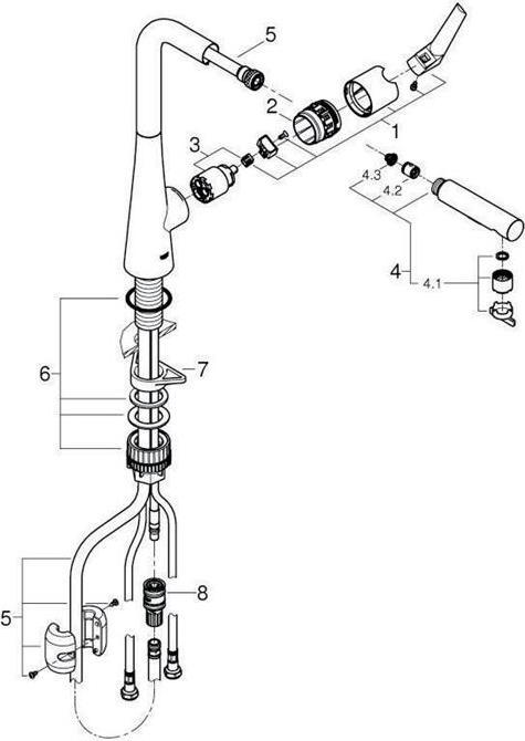 Actual product image Grohe Zedra single lever sink faucet