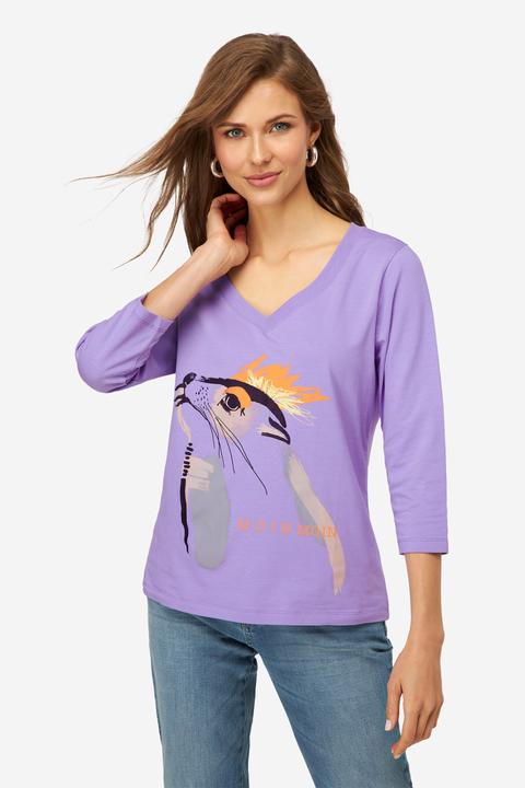 Immagine prodotto Laurasøn T-Shirt, Robbe, V-Ausschnitt, 3/4-Ärmel, OEKO-TEX (L)