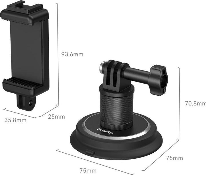 Immagine prodotto SmallRig Supporto a ventosa per action camera, tipo accessorio