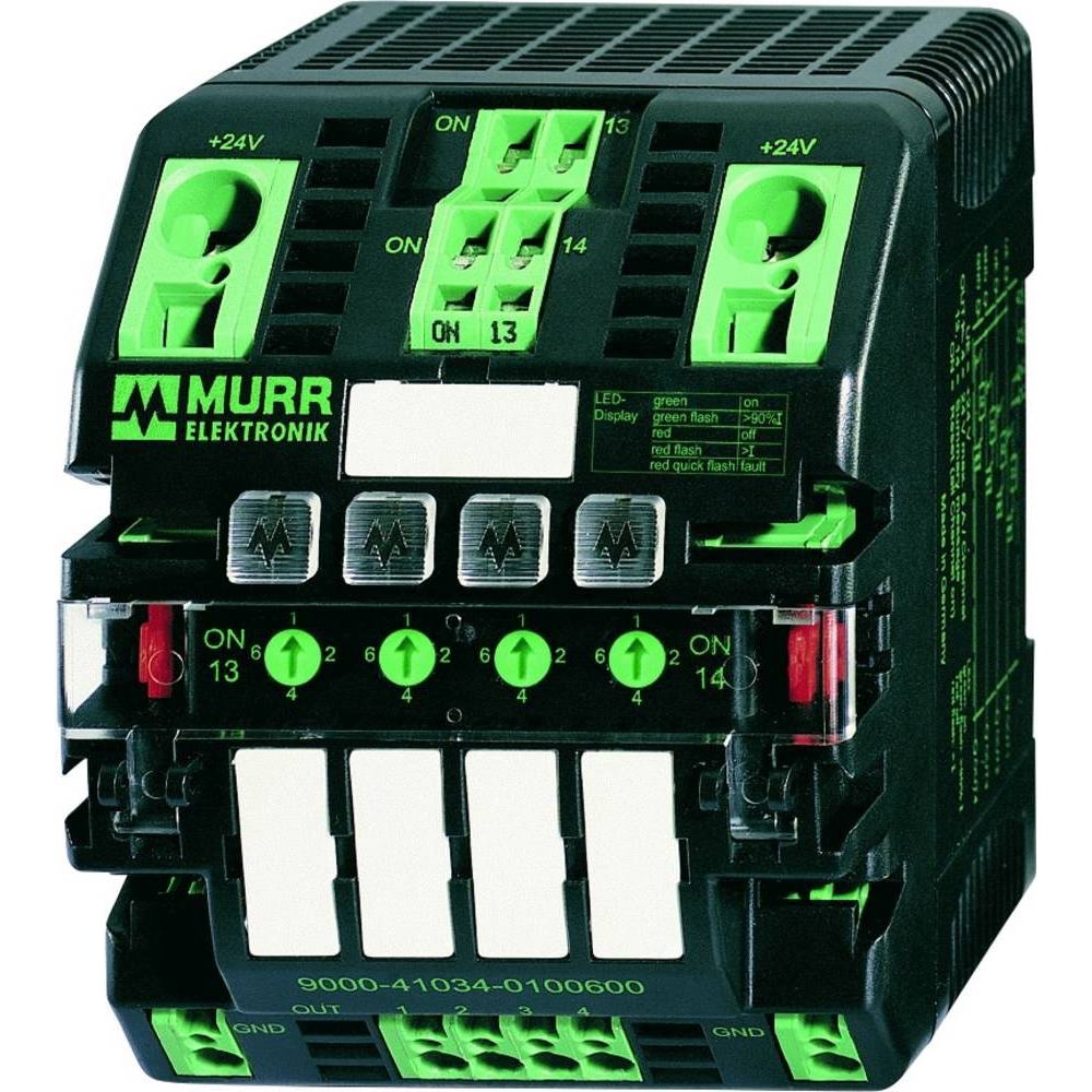 Murr Elektronik MICO 4.1 SPEED-START Lastkreisüberwachung, 4-kanalig IN: 24 V DC OUT: 24 V DC 4-6-8-10 A Optimiertes, Re...