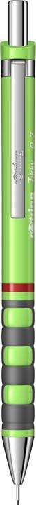 Actual product image Rotring Tikky Neon fine-lead pencil, 0.7 mm, green chrome-plated, rigid tubular tip, rubberised, waved (0.70 mm, HB, 1 x)