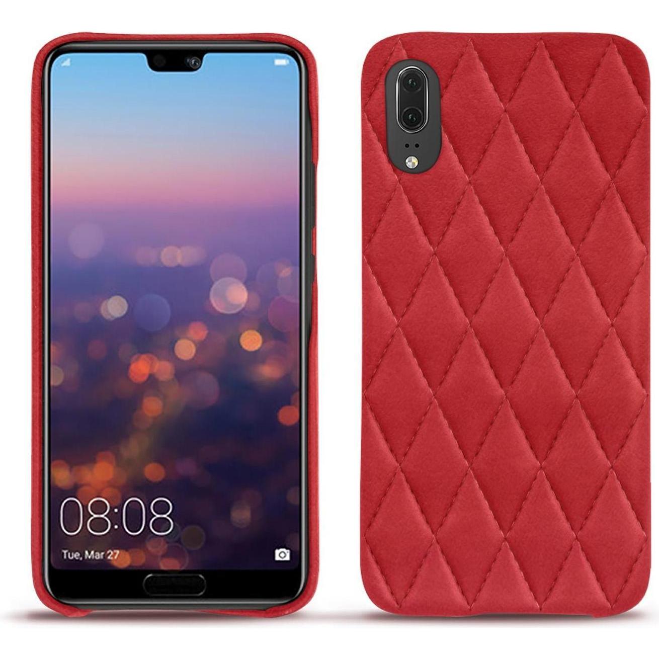 Thumbnail - Noreve Lederschutzhülle (Huawei P20), Smartphone Hülle, Rot