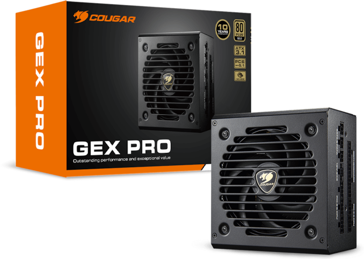 Cougar Netzteil GEX PRO 650W ATX3.1 / 80 Plus Gold / Modular (650 W)