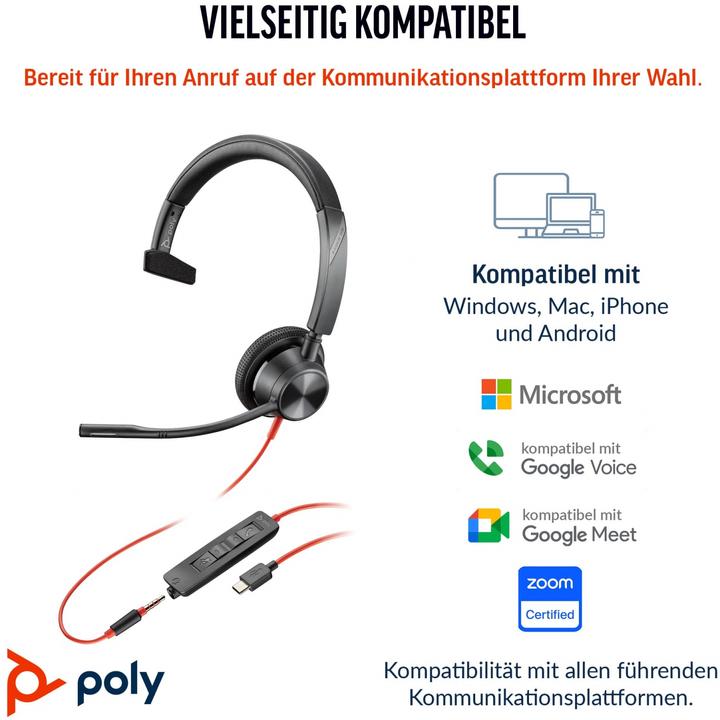 Produktbild Poly BW 3315 -M USB-C HS (Kabelgebunden, USB-C)