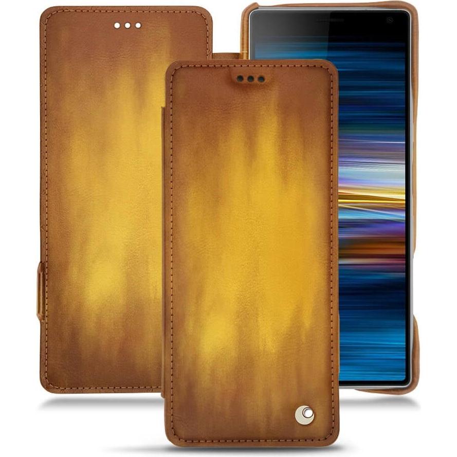 Thumbnail - Noreve Lederschutzhülle horizontal (Sony Xperia 10), Smartphone Hülle, Gold