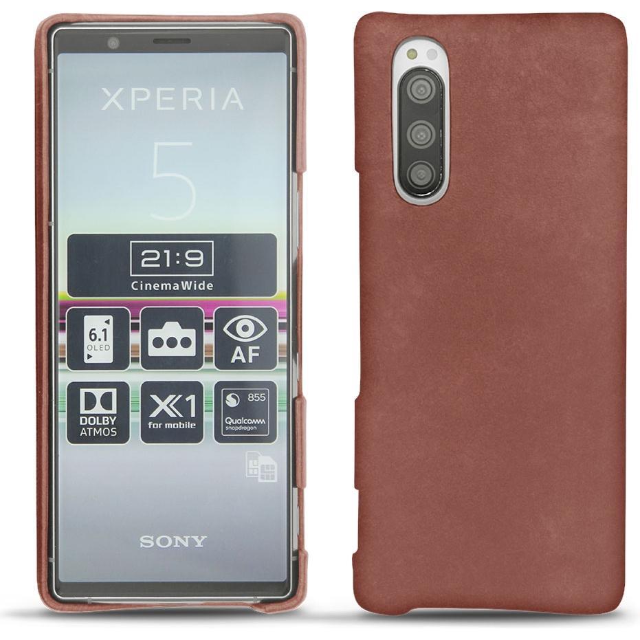 Noreve Lederschutzhülle (Sony Xperia 5), Smartphone Hülle, Rot