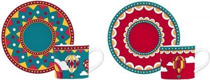 Productafbeelding Bialetti Set van 2 Winter Wonderland kopjes en schotels (90 ml, 2 x)