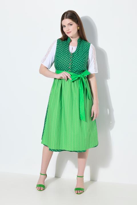 Produktbild Ulla Popken Dirndl, Stehkragen, Schmuckknöpfe, ärmellos (48)
