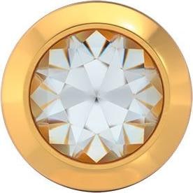 Actual product image Studex Sensitive stud earrings Bezel gold with crystal 4 mm (Stainless steel)