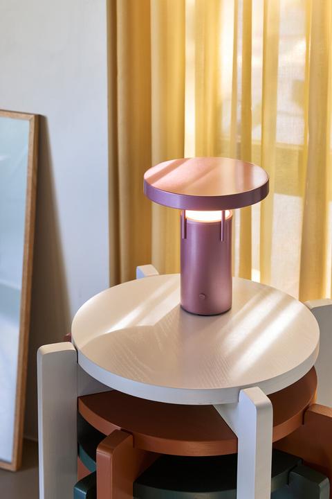 Image du produit Hübsch BringMe Tragbare Lampe Mini Metallic Rosa