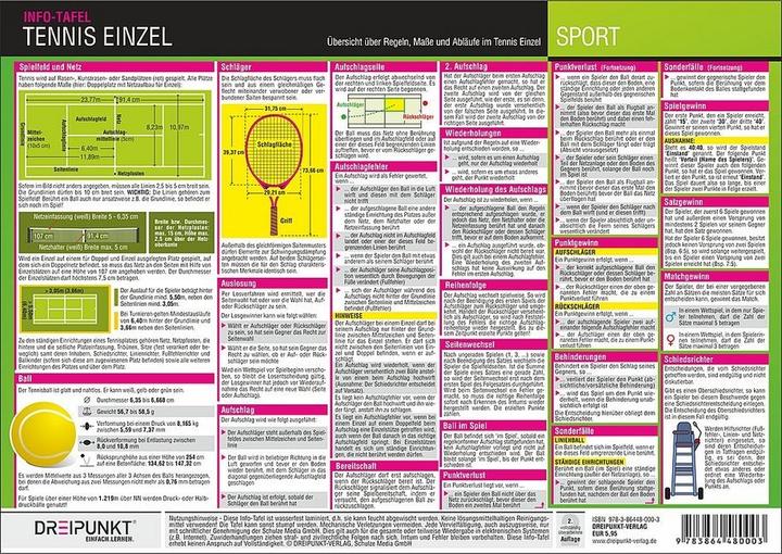 Image du produit Schulze:Tennis - Simple, tableau d'information