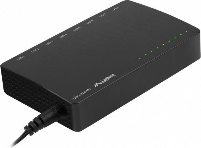 Actual product image Lanberg DSP2-1008-12V Network Switch Unmanaged Gigabit Ethernet (10/100/1000) (8 ports)