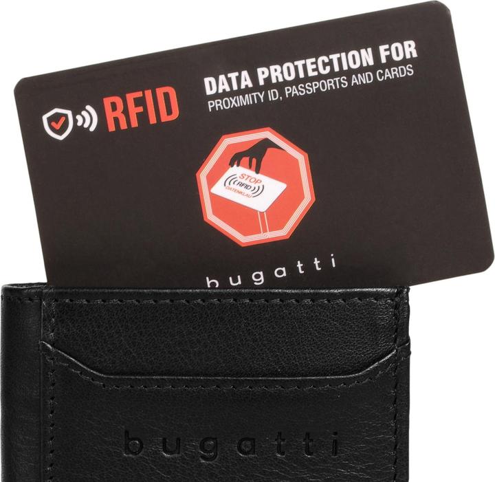 Actual product image Bugatti Secure Slim - RFID credit card holder with Viennese coin pocket Nappa