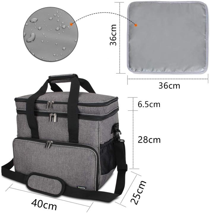 Produktbild Teamoy Reisetasche für Hundeausrüstung (Gross, Grau) (Katze, Hund, Faltbar)