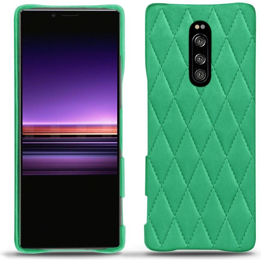 Noreve Lederschutzhülle (Sony Xperia 1), Smartphone Hülle, Grün