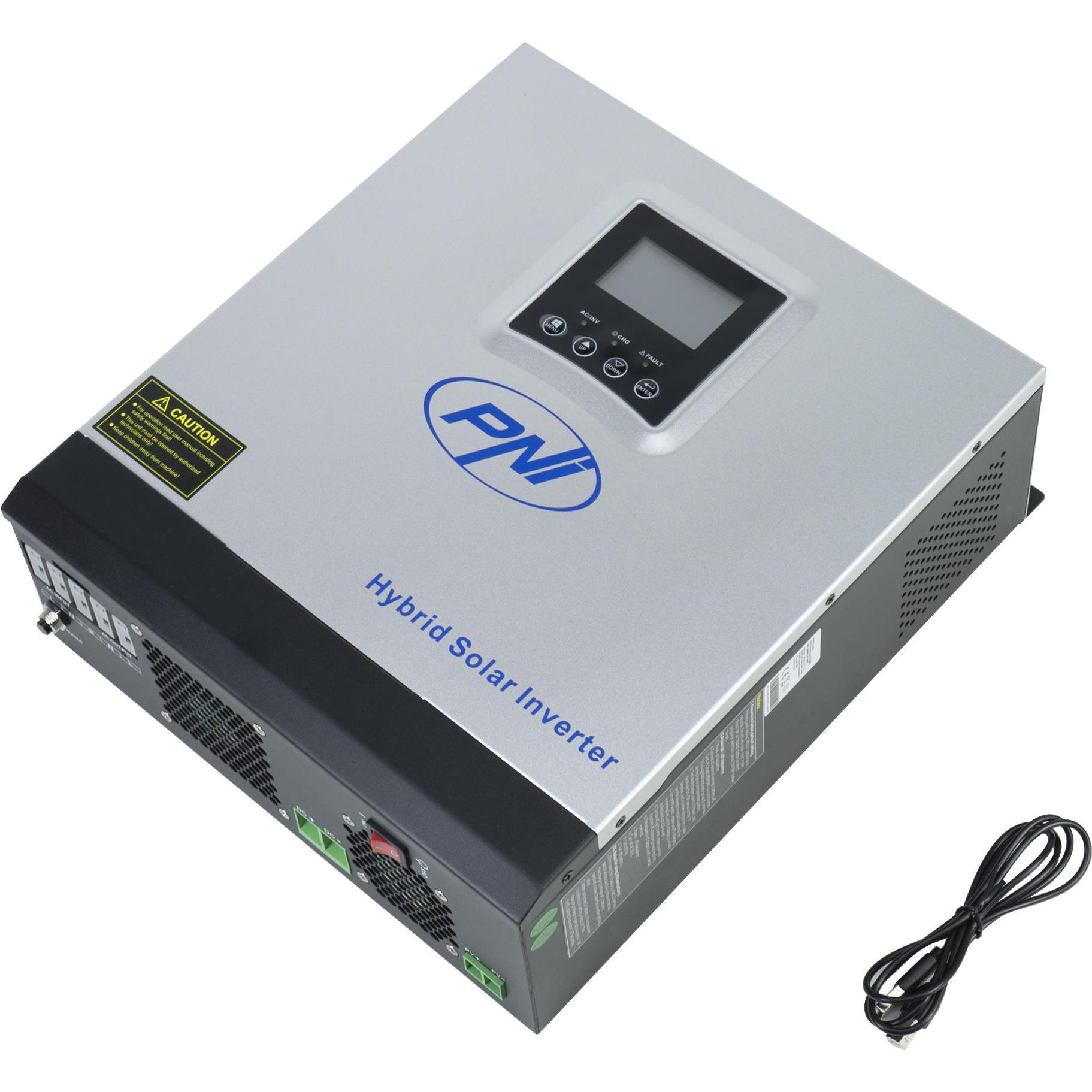 PNI, Spannungswandler, Solarwechselrichter GreenHouse SC1800C PRO 3KW 13A 3000VA, 24V, MPPT 60A, Off Grid Pure Sine Hyb
