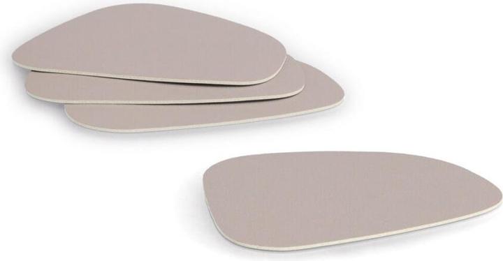 Actual product image Zeller Present Glasuntersetzer-Set Kunstleder 2-farbig 4-teilig 10x12 cm (4x, Glass coaster)