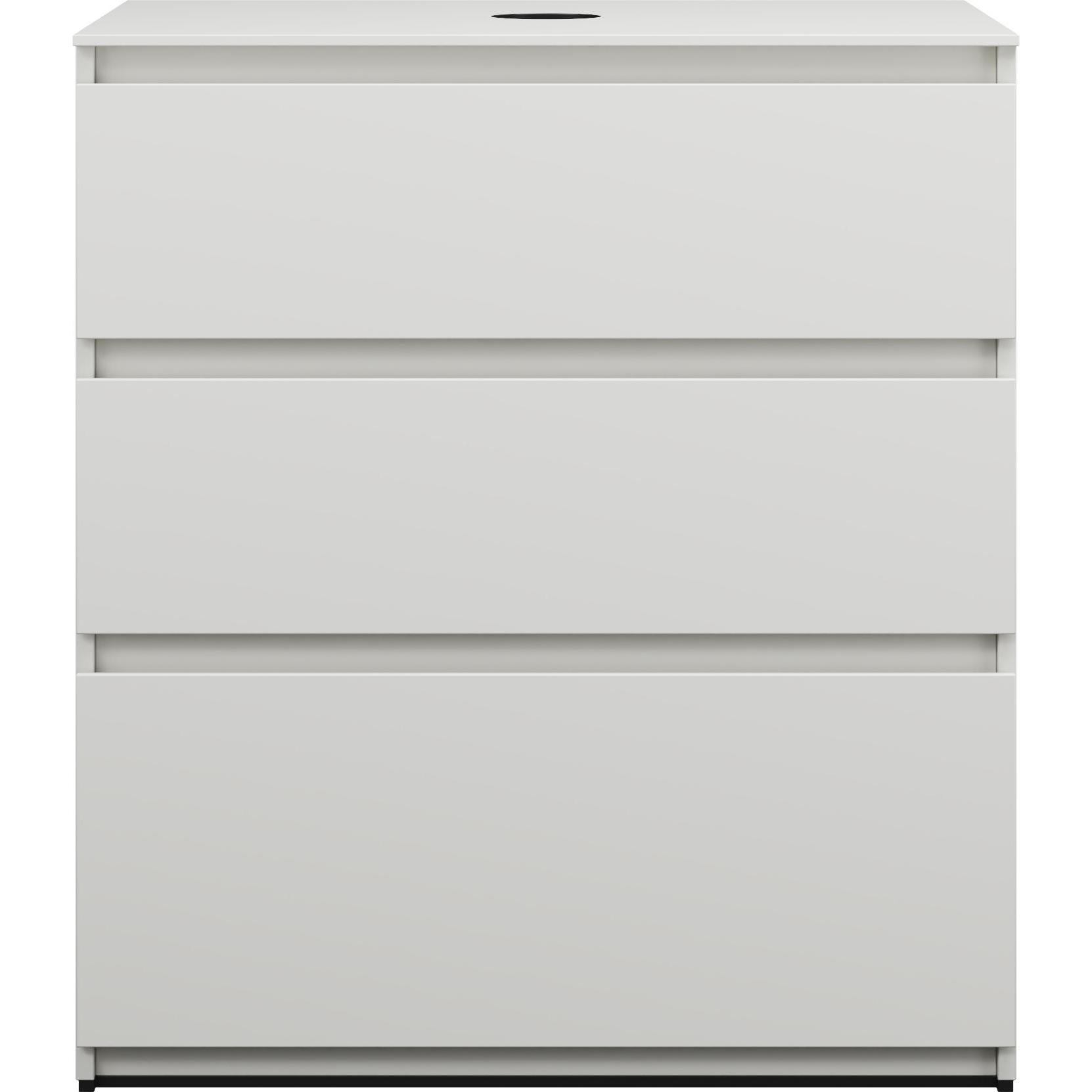 burgbad, Waschtischkonsole, Lin20 Waschtischunterschrank inklusive Konsolenplatte, 3 Auszüge, Tiefe 552, 802x552x900mm
