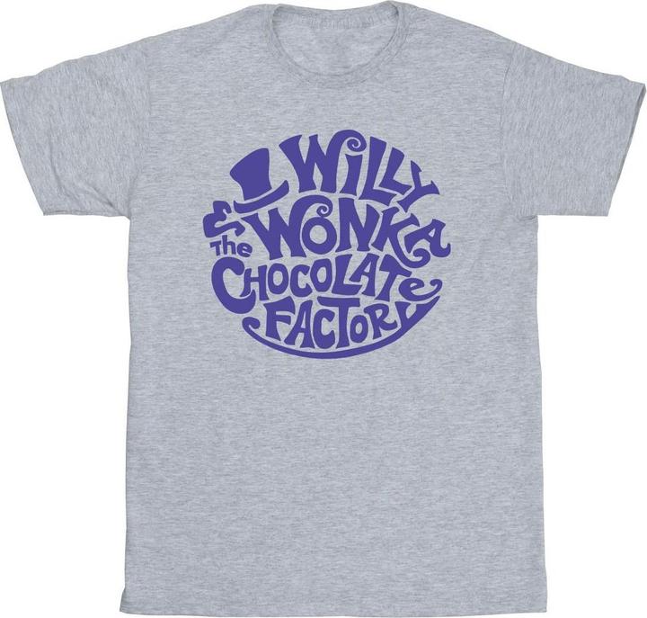 Immagine prodotto Willy Wonka & the Chocolate Factory Typed Logo Maglietta Ragazze (140, 146)