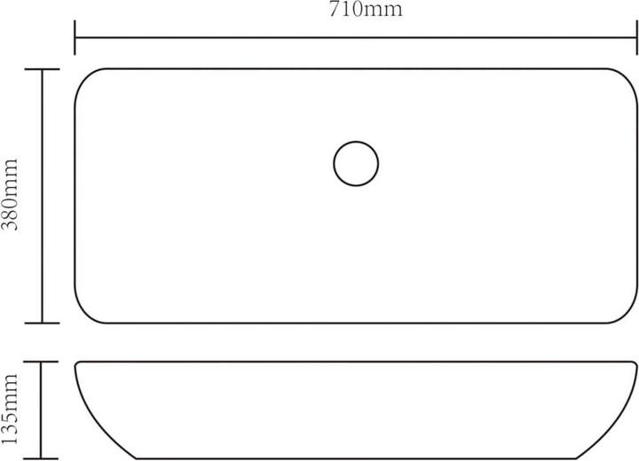 Actual product image vidaXL Waschtisch (380 mm, 710 mm)