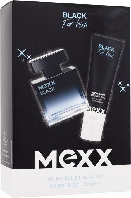 Actual product image Mexx Black Gift Set For Him - Eau De Toilette 30 Ml And Shower Gel 50 Ml (Fragrance set)