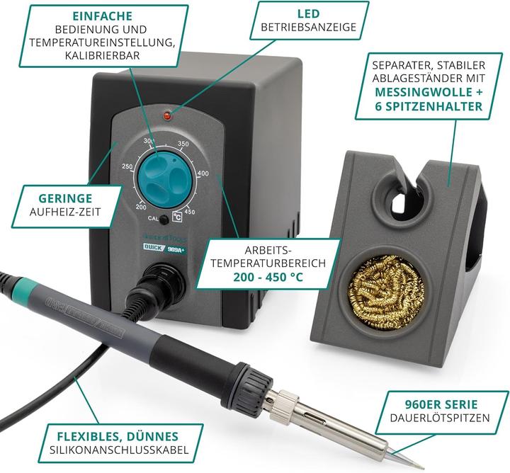 Produktbild Quick Analoge Lötstation mit Zubehör-Set