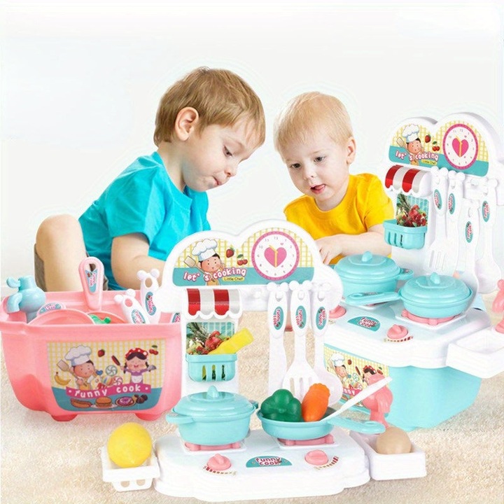 Actual product image Activity Board Children's playhouse, simulation kitchen toys, cookware, mini cookware set, children's kitchens