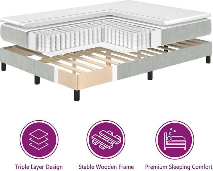 Produktbild vidaXL Boxspringbett (90 x 200 cm)
