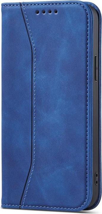 Actual product image Hurtel Magnet Fancy Case Case for iPhone 13 Pro Max Pouch Card Wallet Card Holder Blue (Apple iPhone 13 Pro Max)