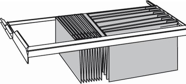 Bisley Hängeregistraturauszug schwarz 82,0 x 40,0 x 8,5 cm
