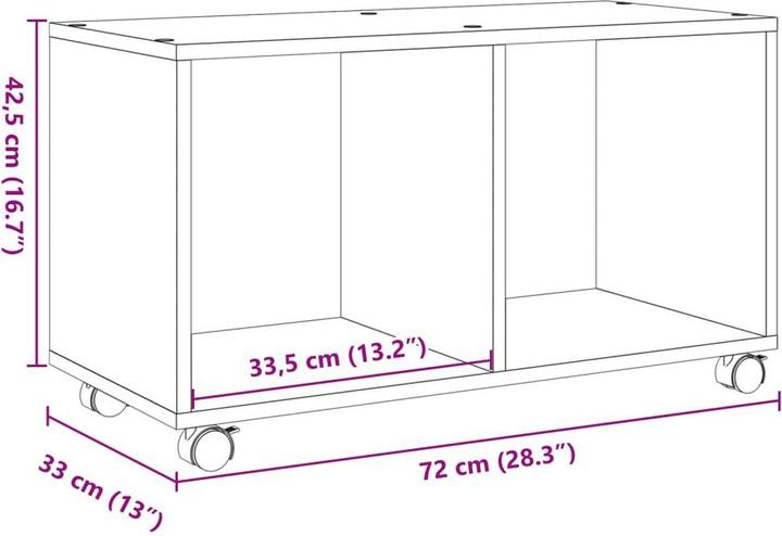 Actual product image vidaXL Rollschrank (72 x 33 x 42.50 cm)