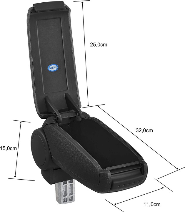 Produktbild Pro-Tec Mittelarmlehne VW Golf 5 Jetta mit Staufach Textil Schwarz