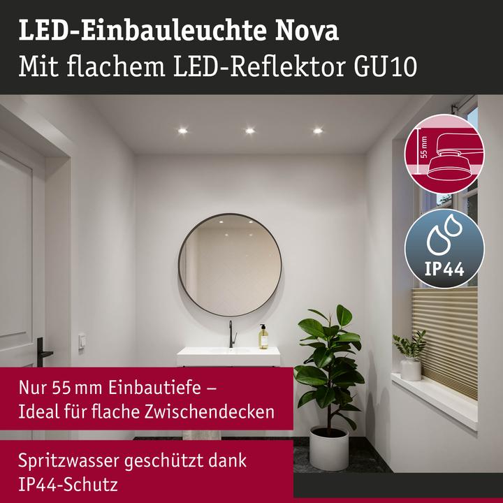 Produktbild Paulmann 92337 Nova LED-Einbauleuchte GU10 4.9 W Weiss (matt) (550 lm, GU10)