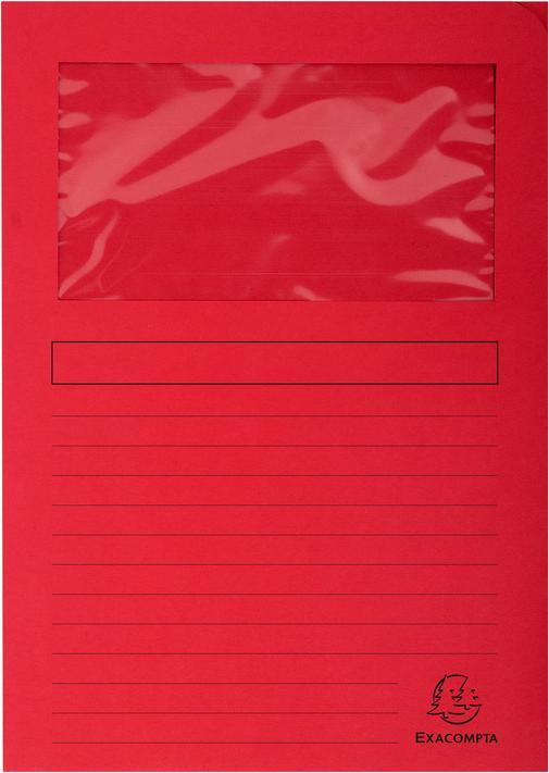 Actual product image Exacompta FOREVER file folder, DIN A4, 120 gsm, red (A4, 100x)