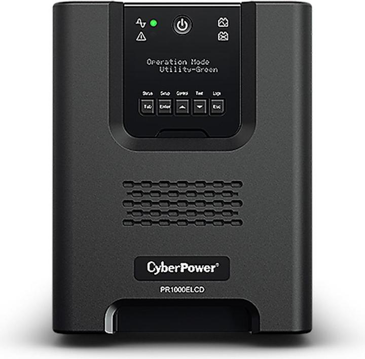 Produktbild Cyberpower PR1000ELCD Line-Interactive 1000VA/900W Sinsuwelle AVR LCD Ausgang (8) IEC RS232 USB HID EPO SNM... (1000 VA, 900 W, Line-Interaktiv USV)