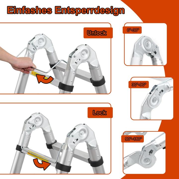 Produktbild Lospitch Teleskopleiter (Teleskopleiter, 380 cm)