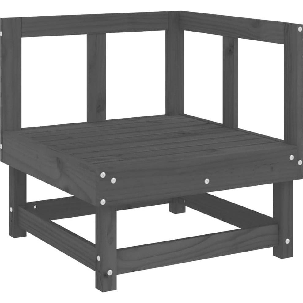 Thumbnail - VidaXL, Gartenlounge, Garten-Ecksofas 2 Stk. Grau Massivholz Kiefer,Farbe