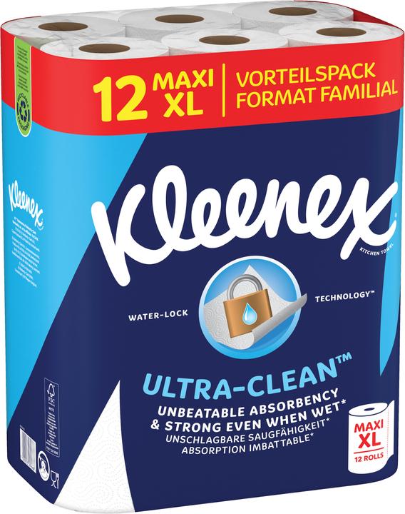 Kleenex household paper Ultra Clean, 12 XL rolls (12 x)